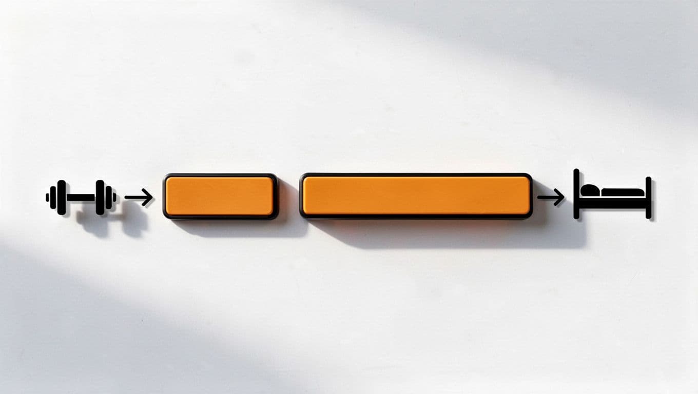 Clean realistic illustration comparing sildenafil's short 4-6 hour window to tadalafil's long 36-hour window using simple bar charts with highlights, gym and bedroom icons, in high contrast bold style.