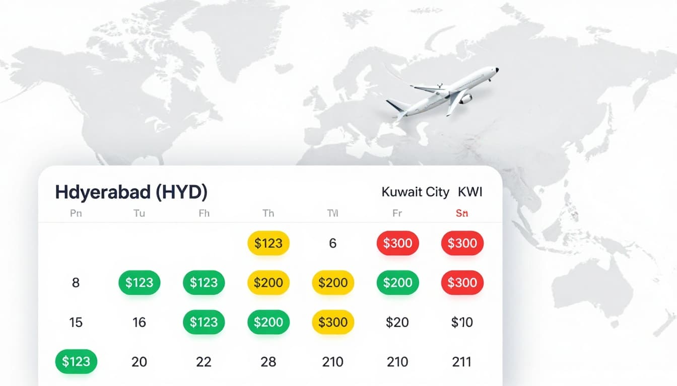 Hyderabad to Kuwait Flights