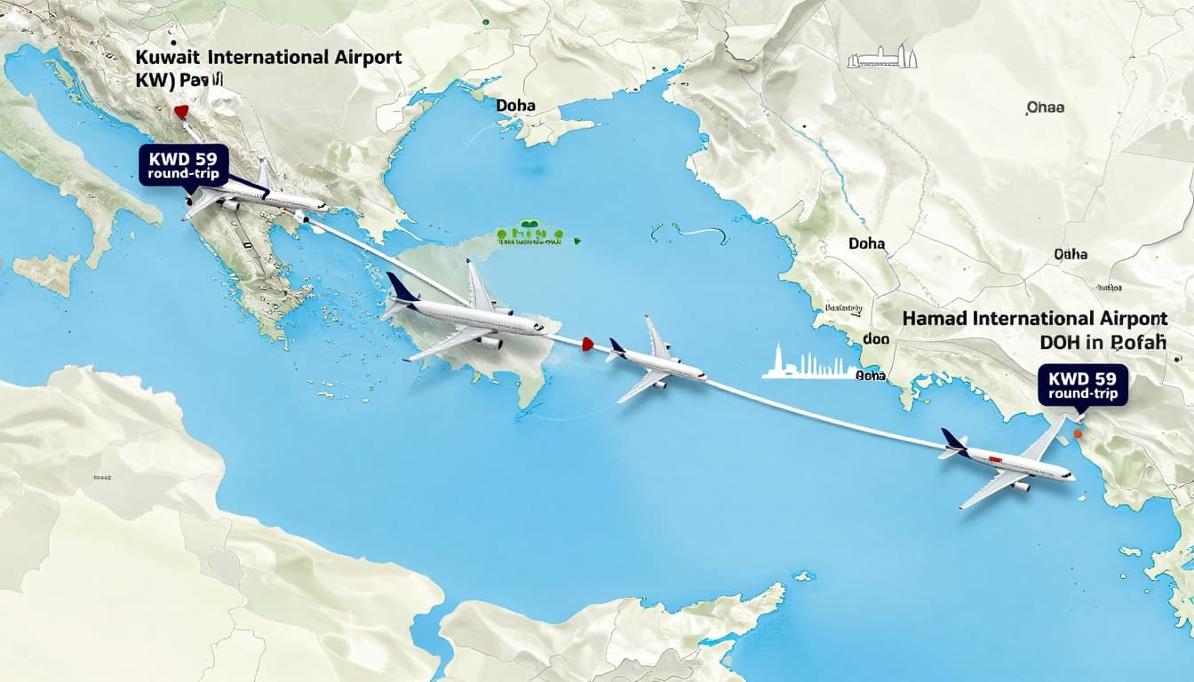 Cheap Flights to Qatar from Kuwait