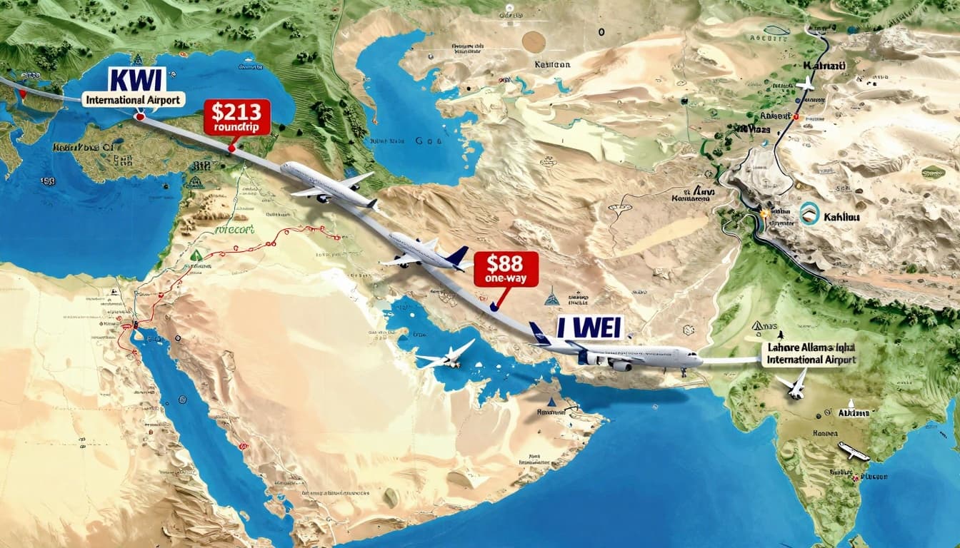 Cheap Flights Kuwait to Lahore