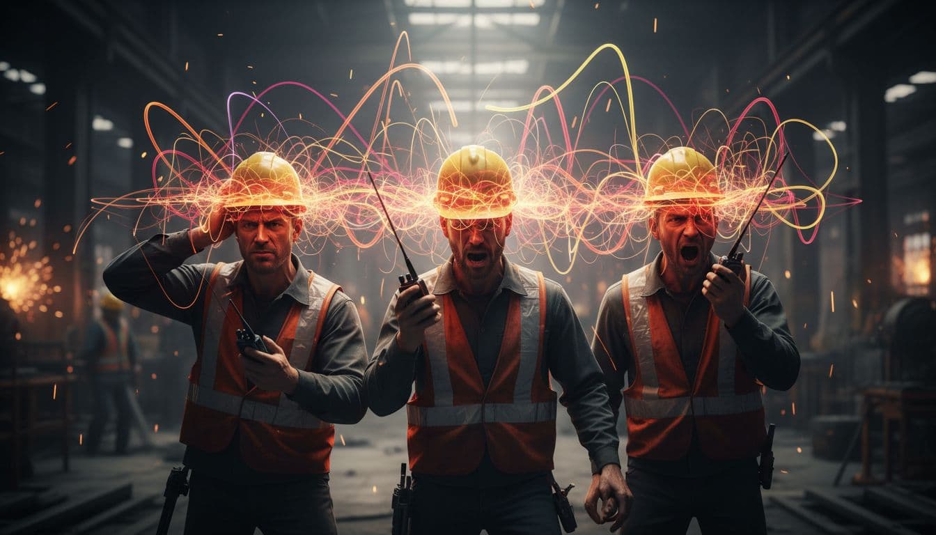 Brouillage et ondes chaotiques autour de talkies-walkies