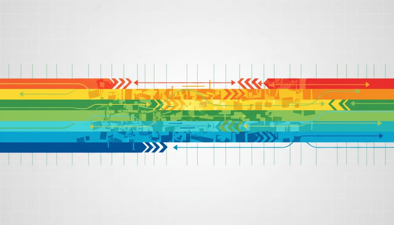 Schéma d’un spectre radio avec zones saturées