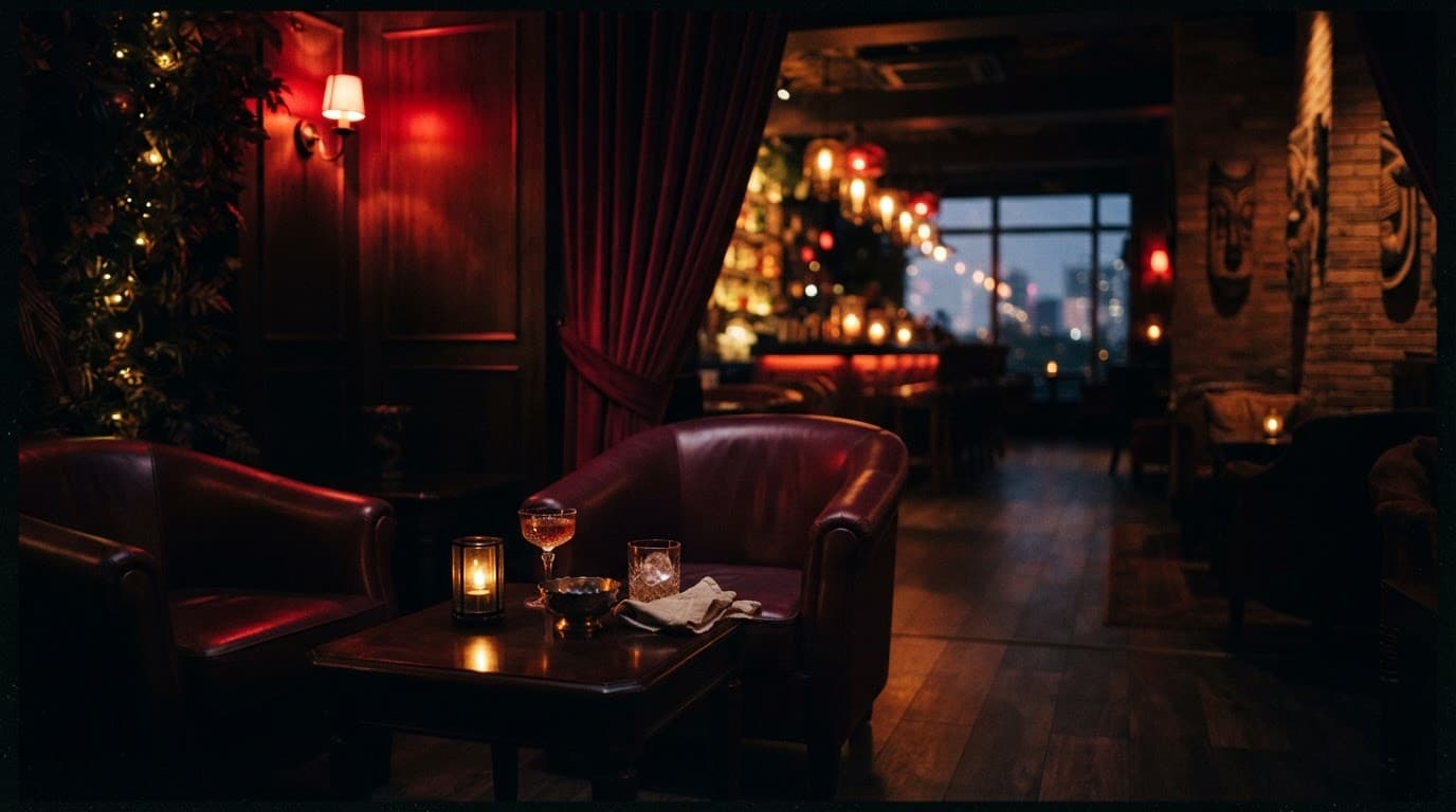 Nairobi Escort Directory: Safer Ways to Browse Listings 2 Xxnairobi- Best Escorts in Nairobi Directory in Kenya An elegant lounge with plush seating, dusk windows, and red lighting.
