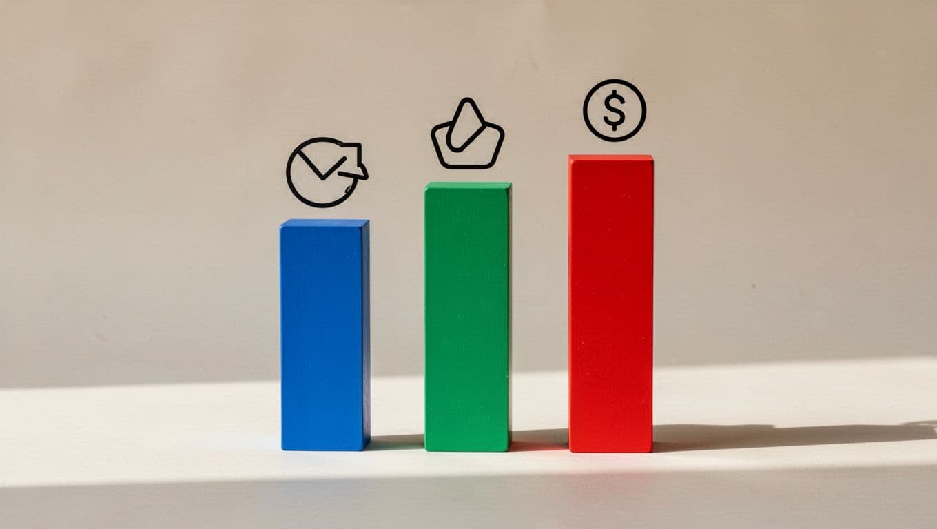 Infographic-style price comparison chart for school websites showing Basic at KSh 50k, Standard at KSh 100k, and Premium at KSh 200k with simple bars or icons, Kenyan shillings symbols, and a clean modern design on a neutral background.