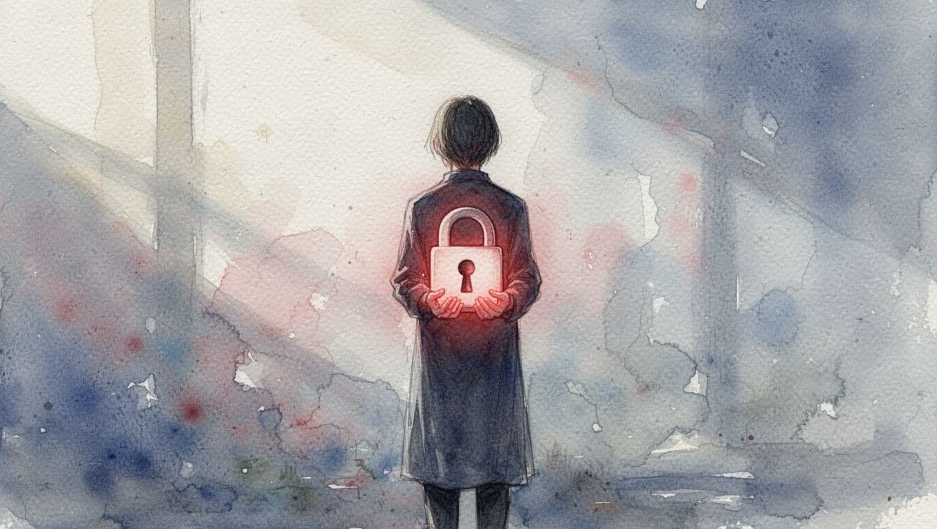 Nairobi Escorts: A Practical Guide to Safer Browsing and Booking 4 Xxnairobi- Best Escorts in Nairobi Directory in Kenya A person beside a secure lock icon in a textured watercolor scene.