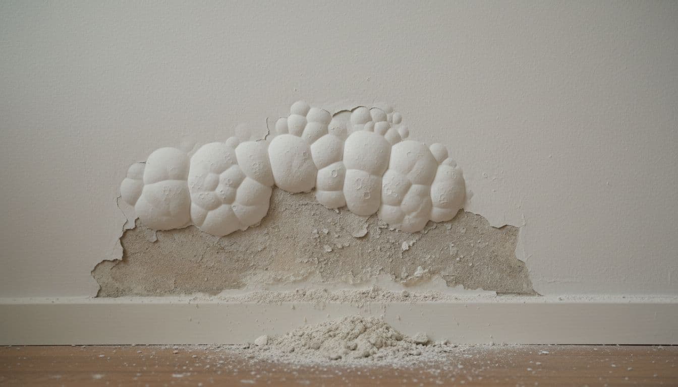 sinais de infiltração na parede