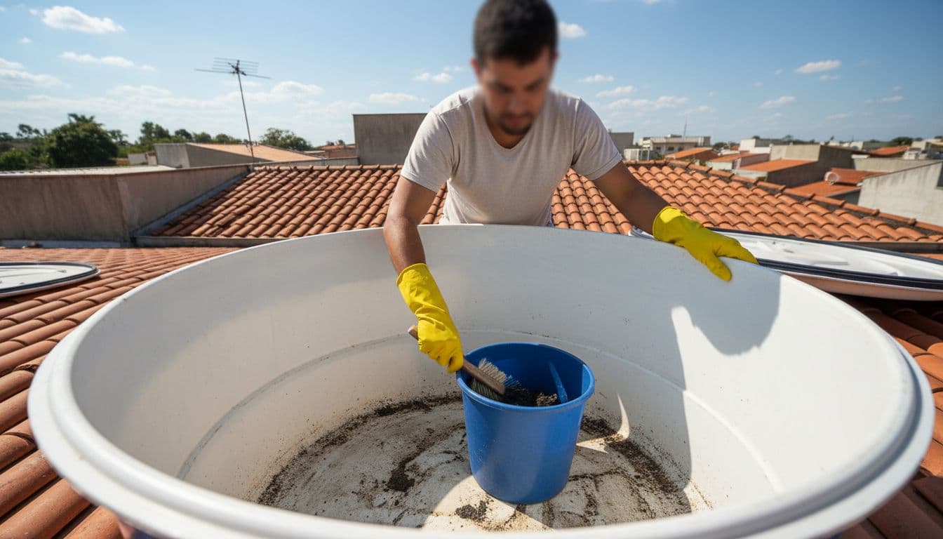 como limpar caixa d'água