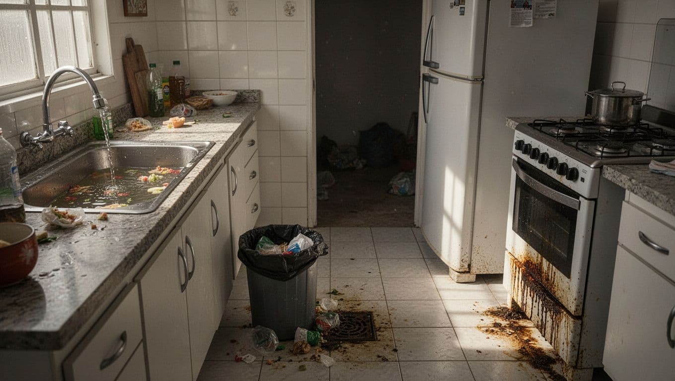 como acabar com baratas na cozinha