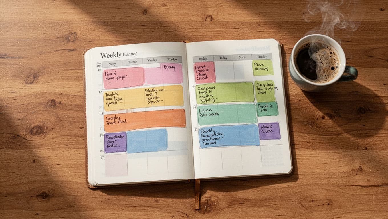 como eu mantenho tudo organizado no dia a dia