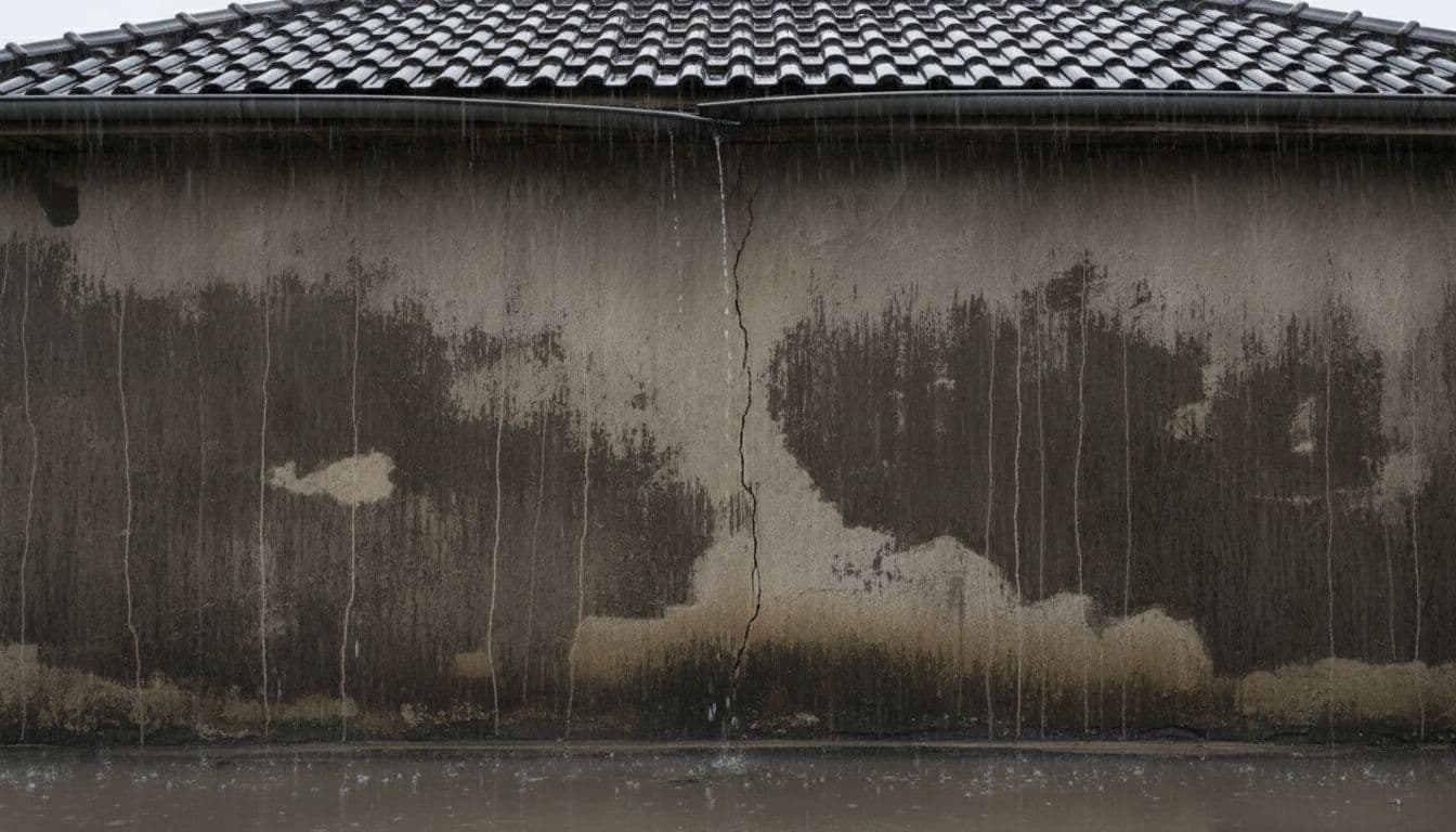 sinais de infiltração na parede