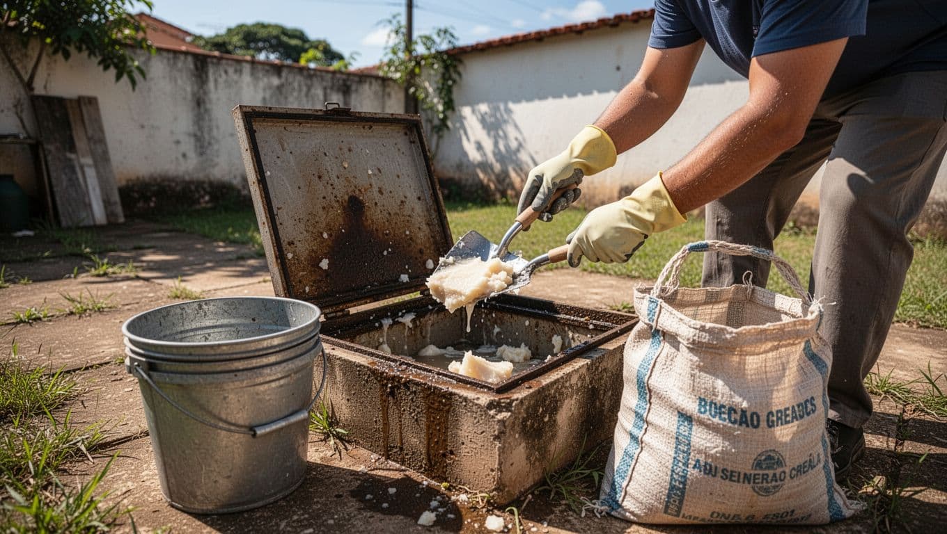 como limpar a caixa de gordura