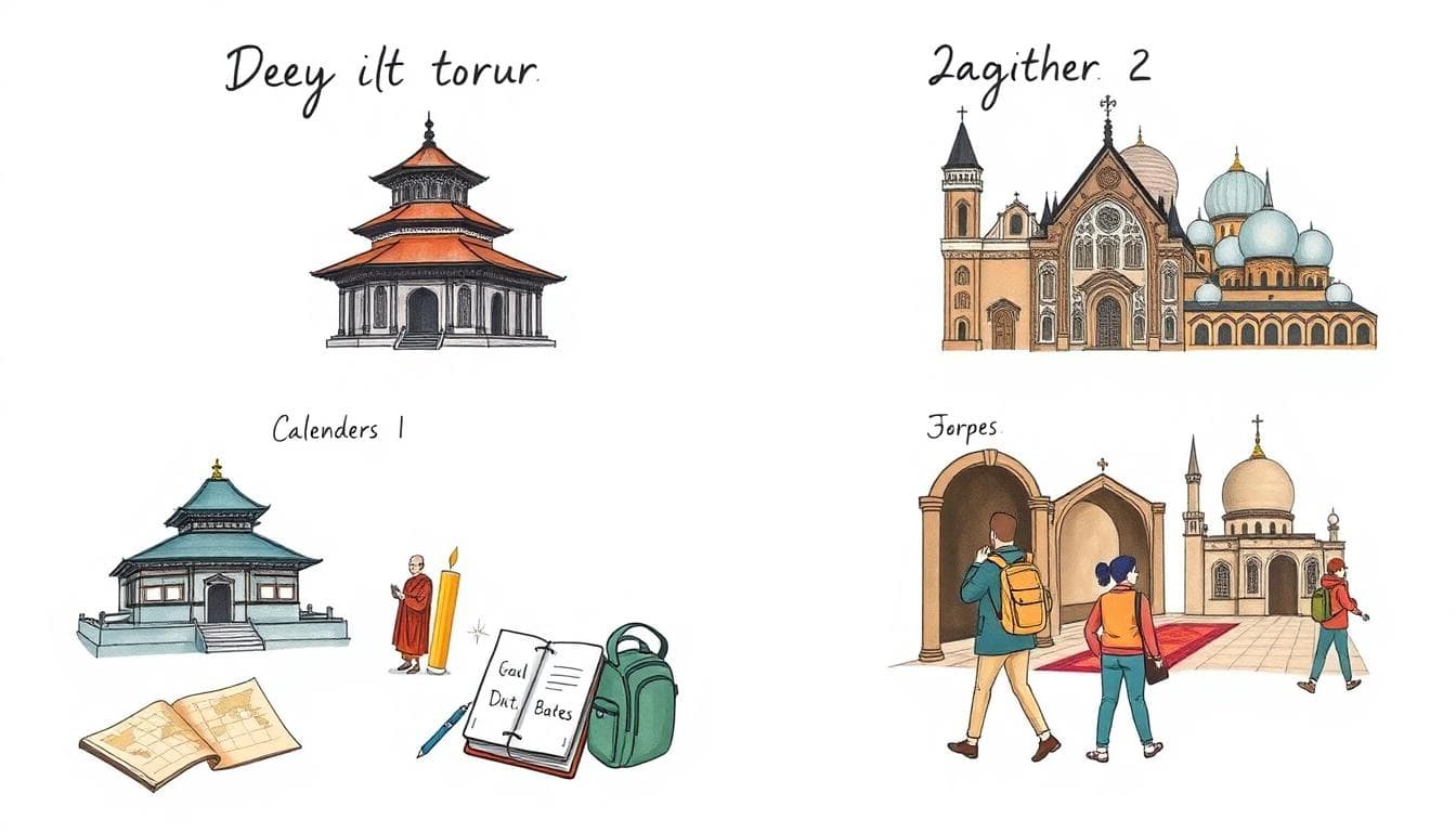 Asia religious sites 3-day itinerary calendar