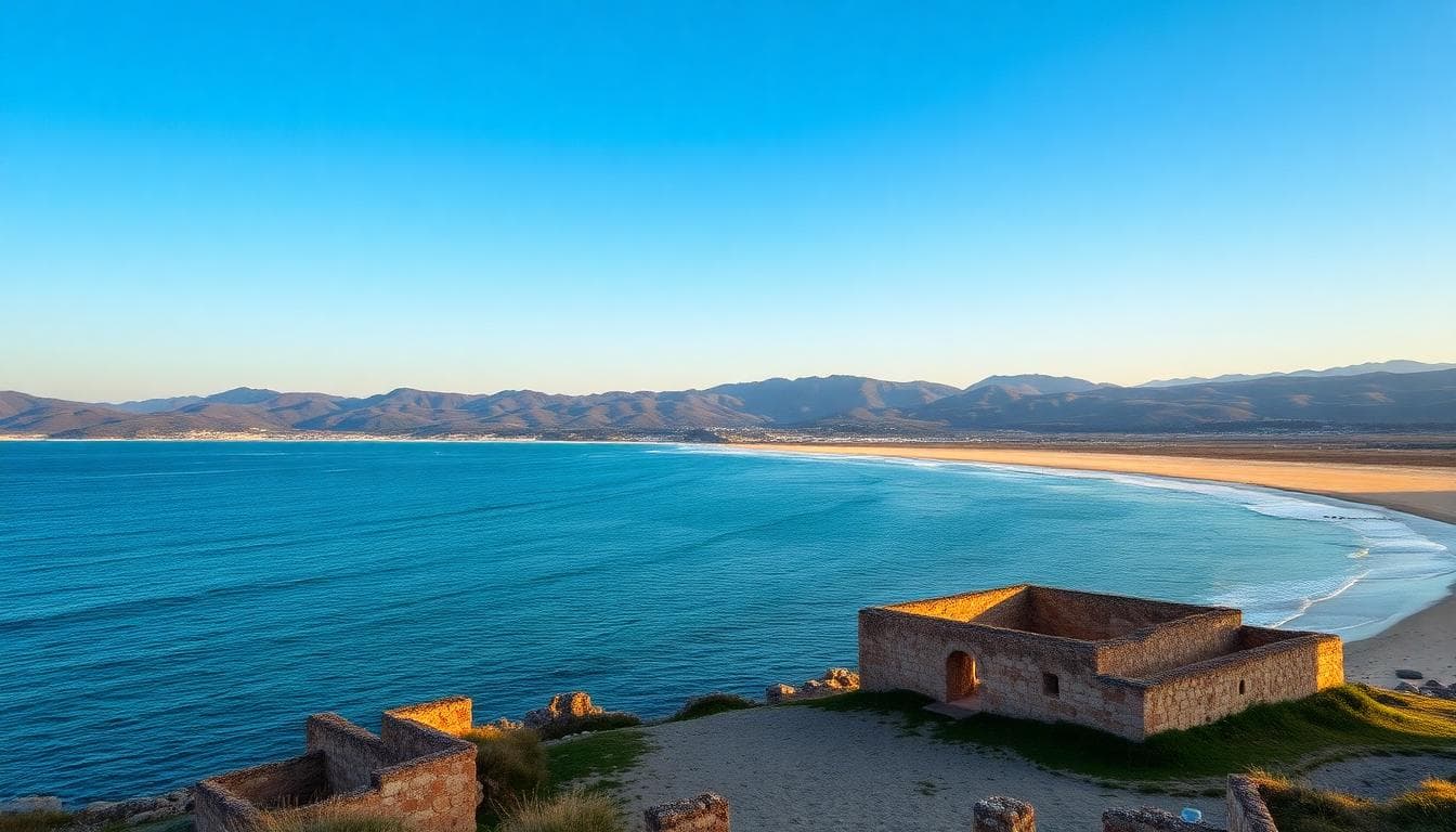 Bulgarian Black Sea coastline with ancient ruins