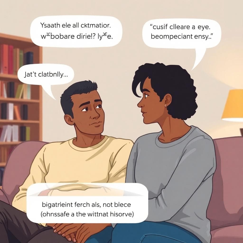 Calm couple conversation with clear boundaries