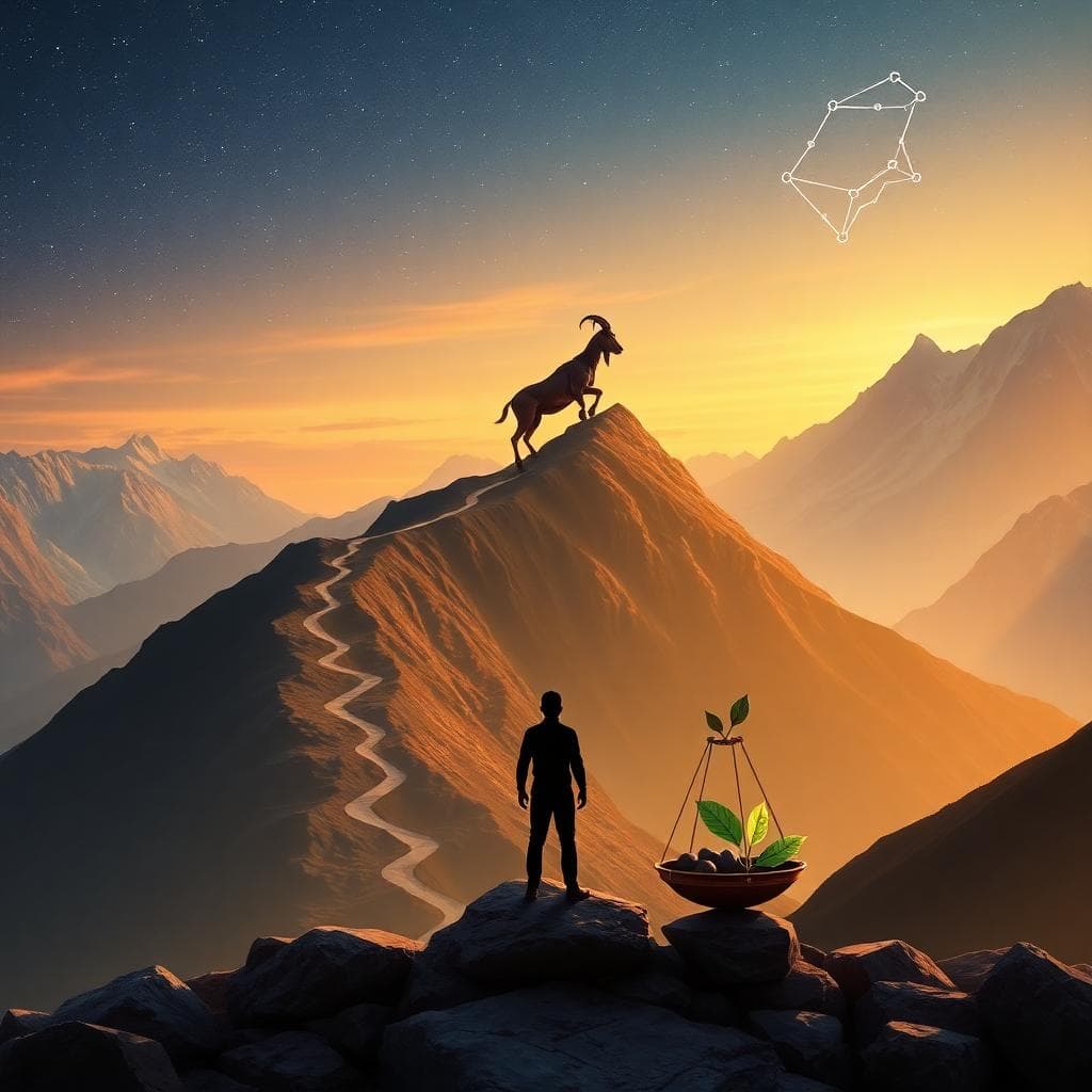 優化太陽摩羯座決策的象徵圖像