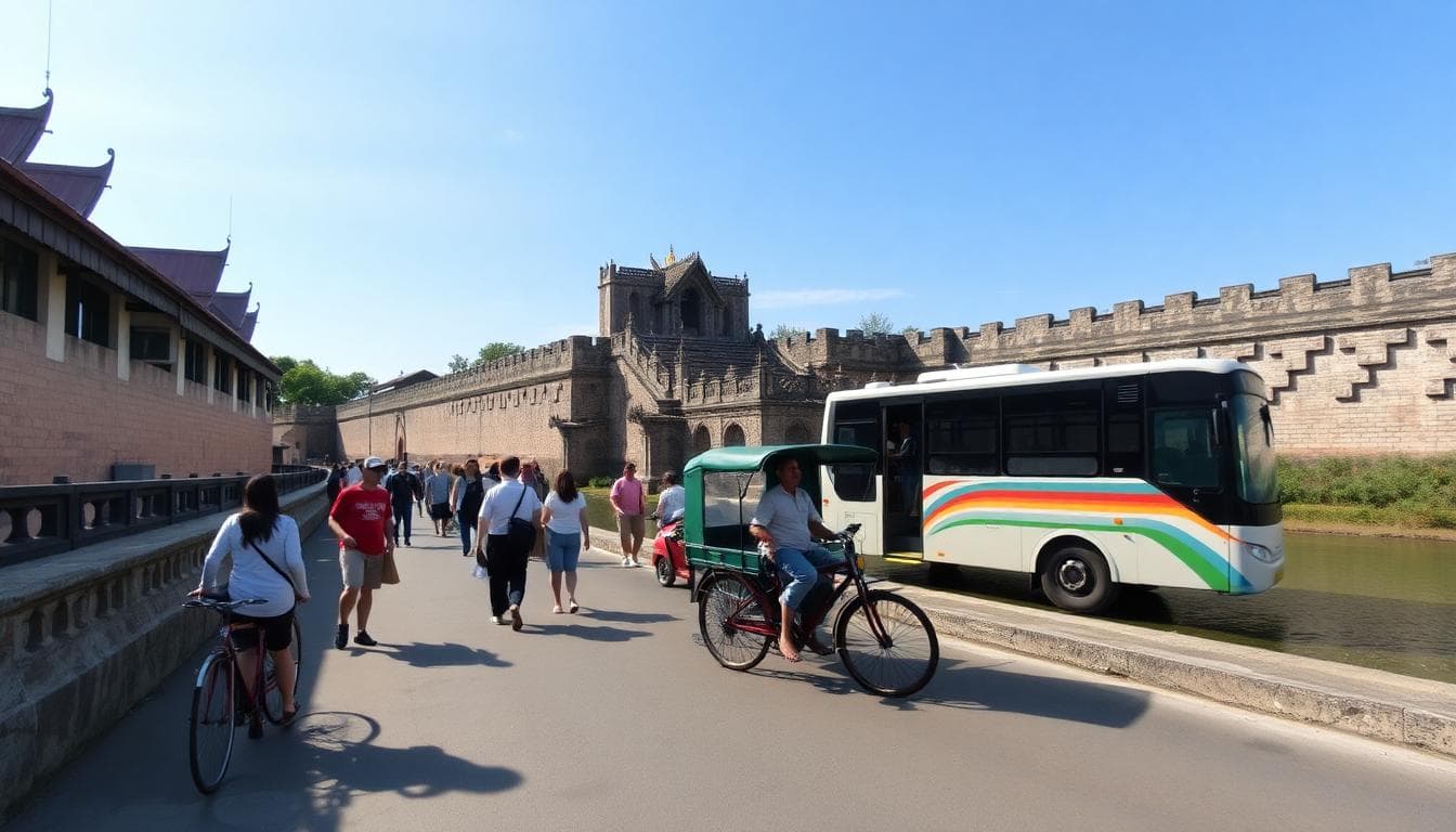 清邁古城慢旅的交通與街景