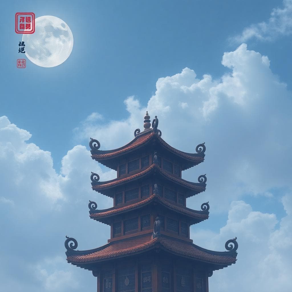 專業人士在山頂俯瞰城市,月光映照,象徵穩健與成就