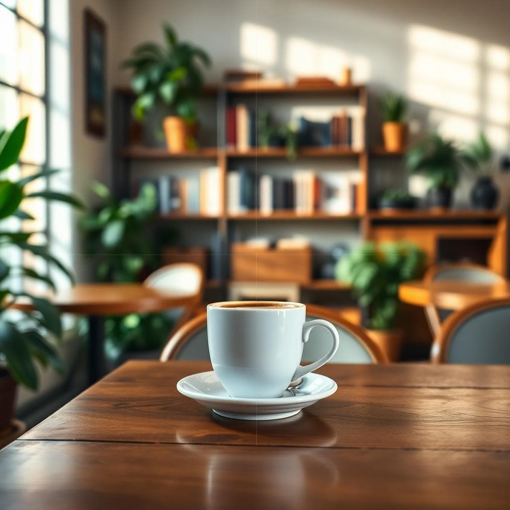 咖啡杯三分法構圖示意