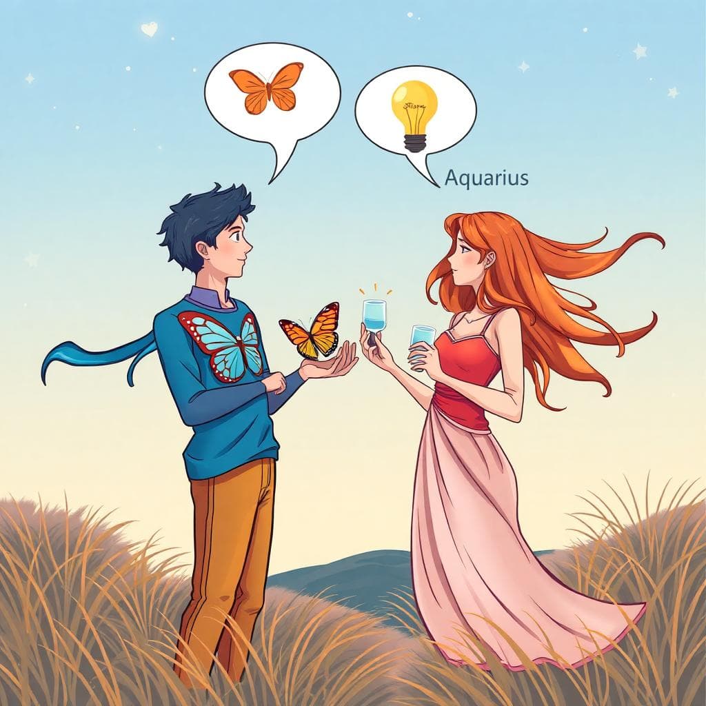 Gemini and Aquarius harmony in the wind