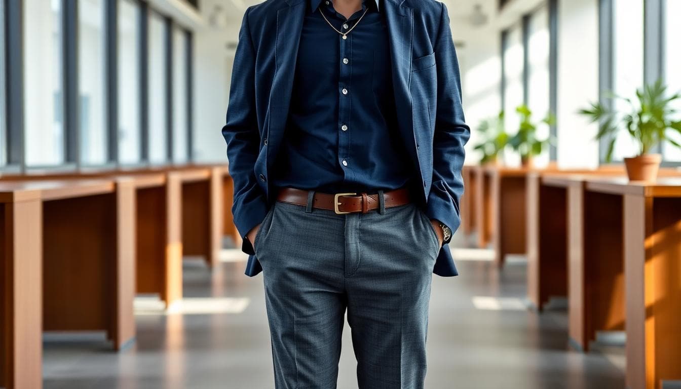 工作日常穿搭範例示意圖