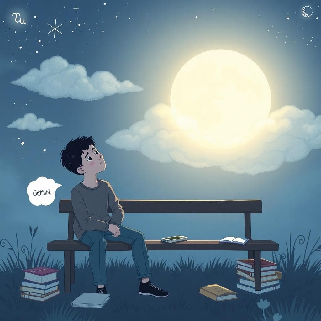 月亮雙子座的核心特徵影像