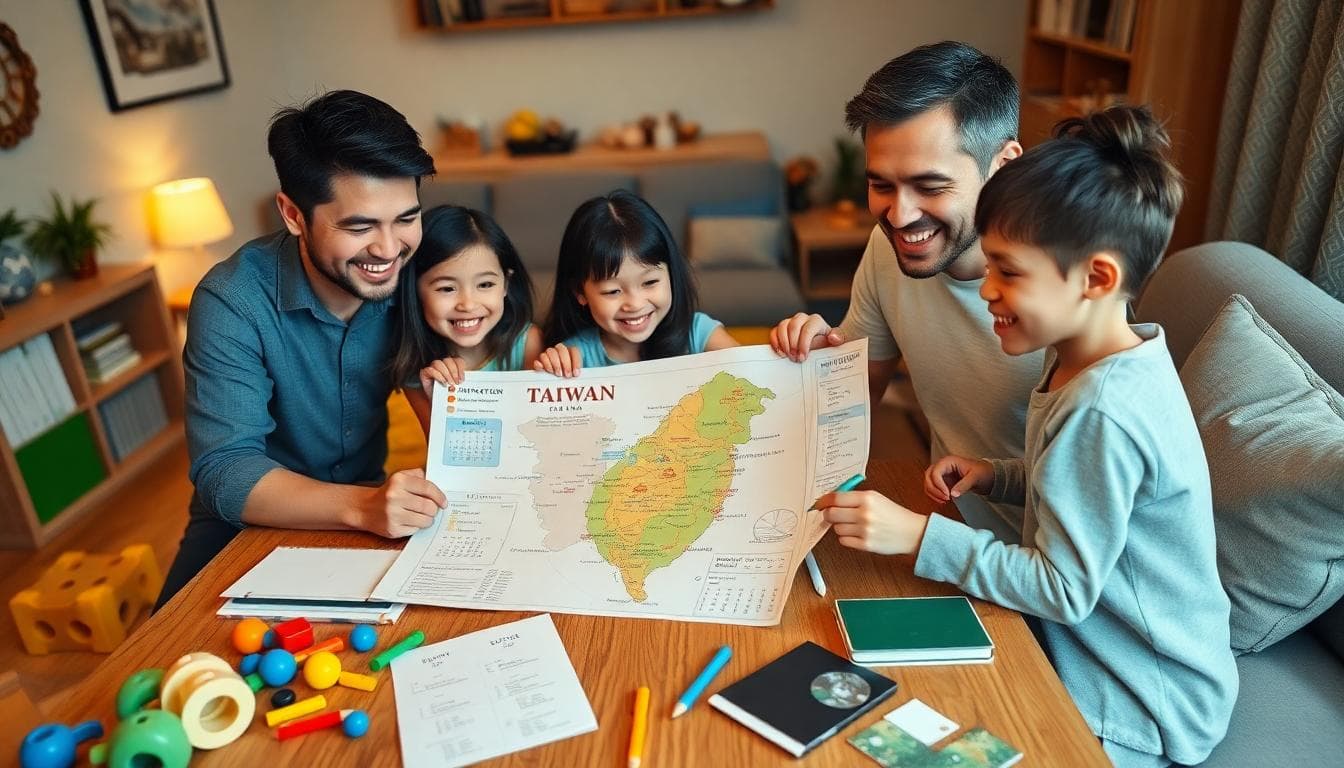 省錢親子行程設定示意圖，AI生成