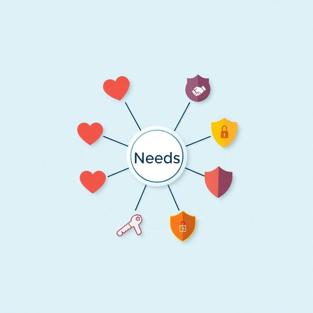 人類需求類別圓形資訊圖