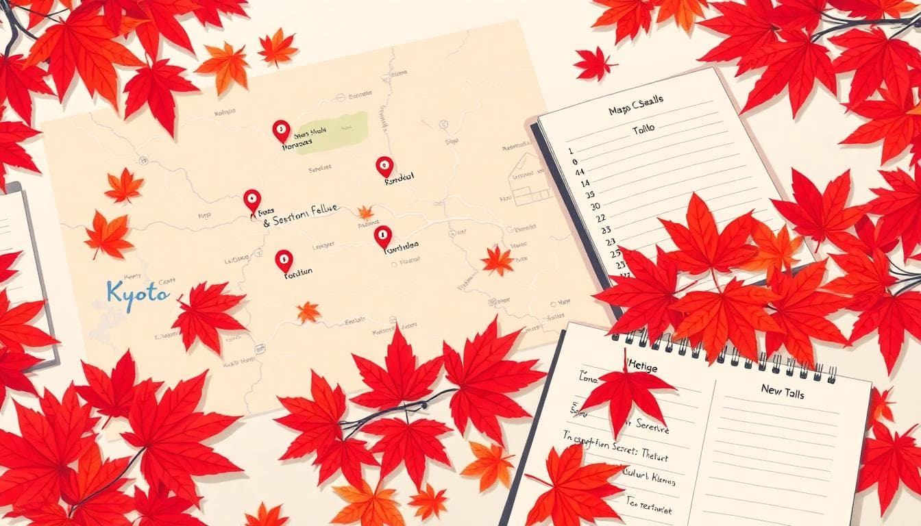 Torokko Train 在嵐山紅葉隧道中的浪漫景致