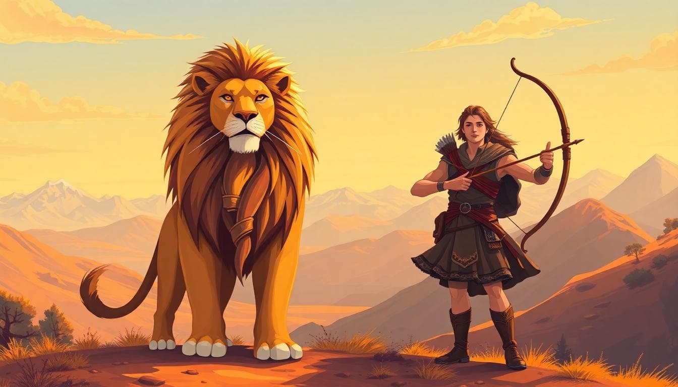 Image describing Leo and Sagittarius synergy in relationships