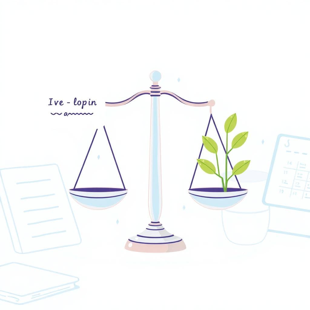 天秤座的成長與回饋平衡，AI 生成