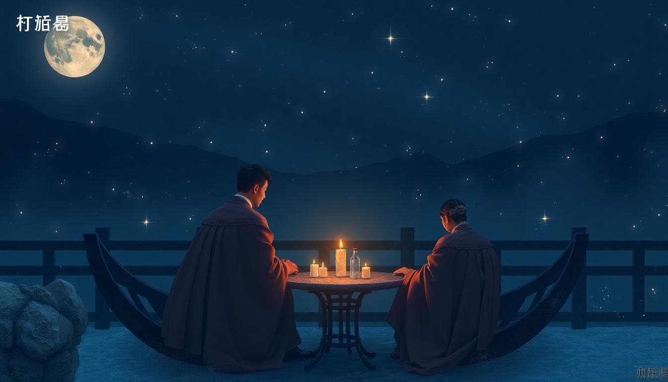 一個活潑的雙子座人站在熱鬧的人群中，周圍朋友笑著聊天，背景融入雙胞胎符號元素，象徵好奇心和社交魅力，前景聚焦於主角的自信笑容，背景是明亮的現代派對場景。Image generated by AI