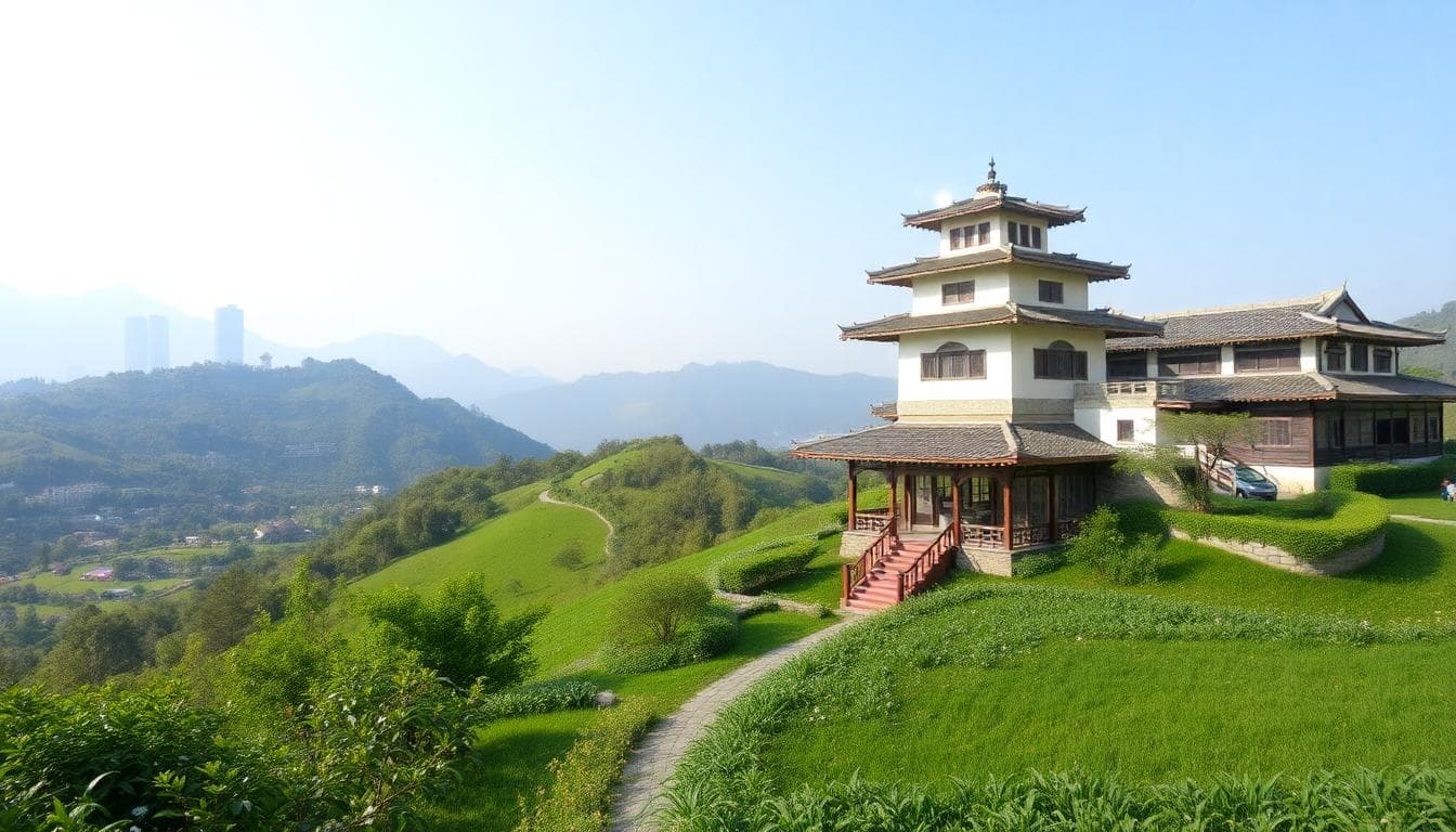 Image generated by AI showing a young couple separated by distance, video calling on phones with expressions of loneliness and misunderstanding. One sits by an urban apartment window overlooking night lights; the other lies in a rural cottage bed under starry skies. The style is realistic and emotionally rich, using soft blues and warm yellows for a melancholic yet intimate mood. Focus on the phone screen in the foreground; backgrounds blend city and countryside to emphasize distance.