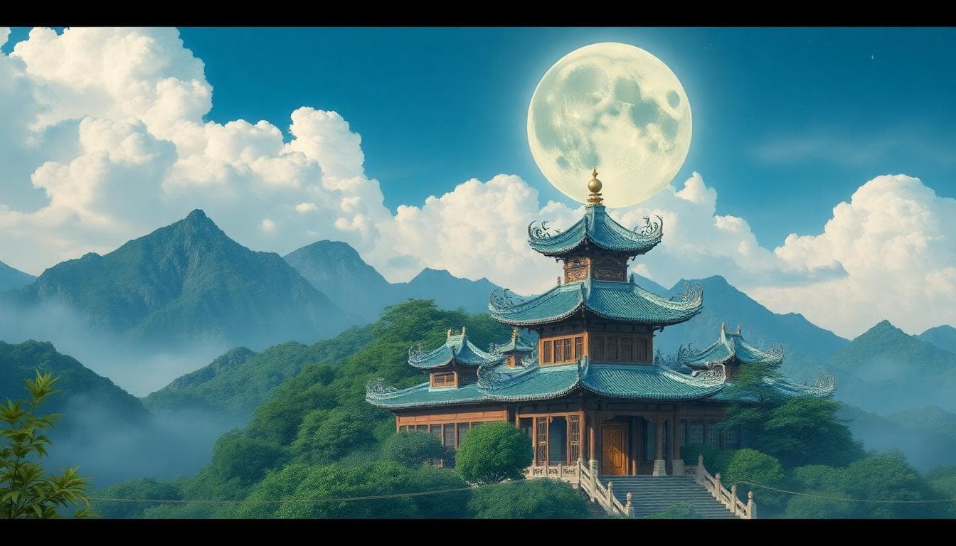 AI 生成圖像：在柔和月光下，情侶進行安撫式對話的場景