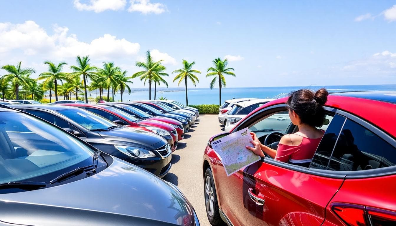 Okinawa Naha Airport car rental scene