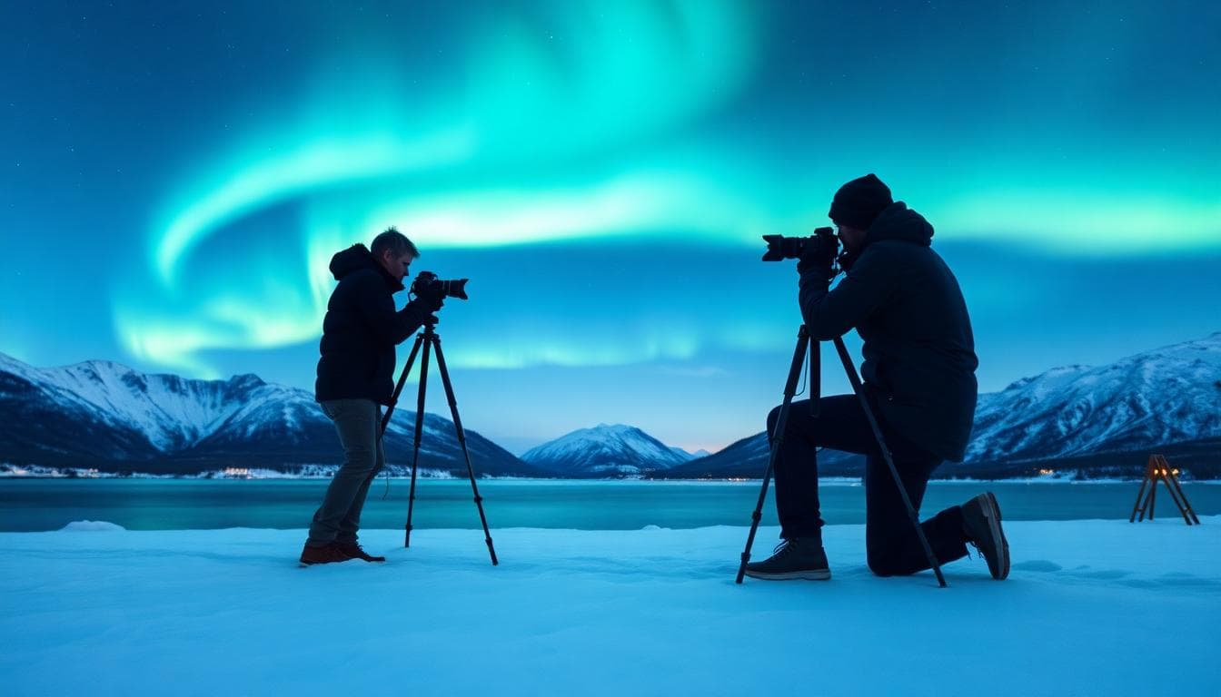 極光攝影準備與現場