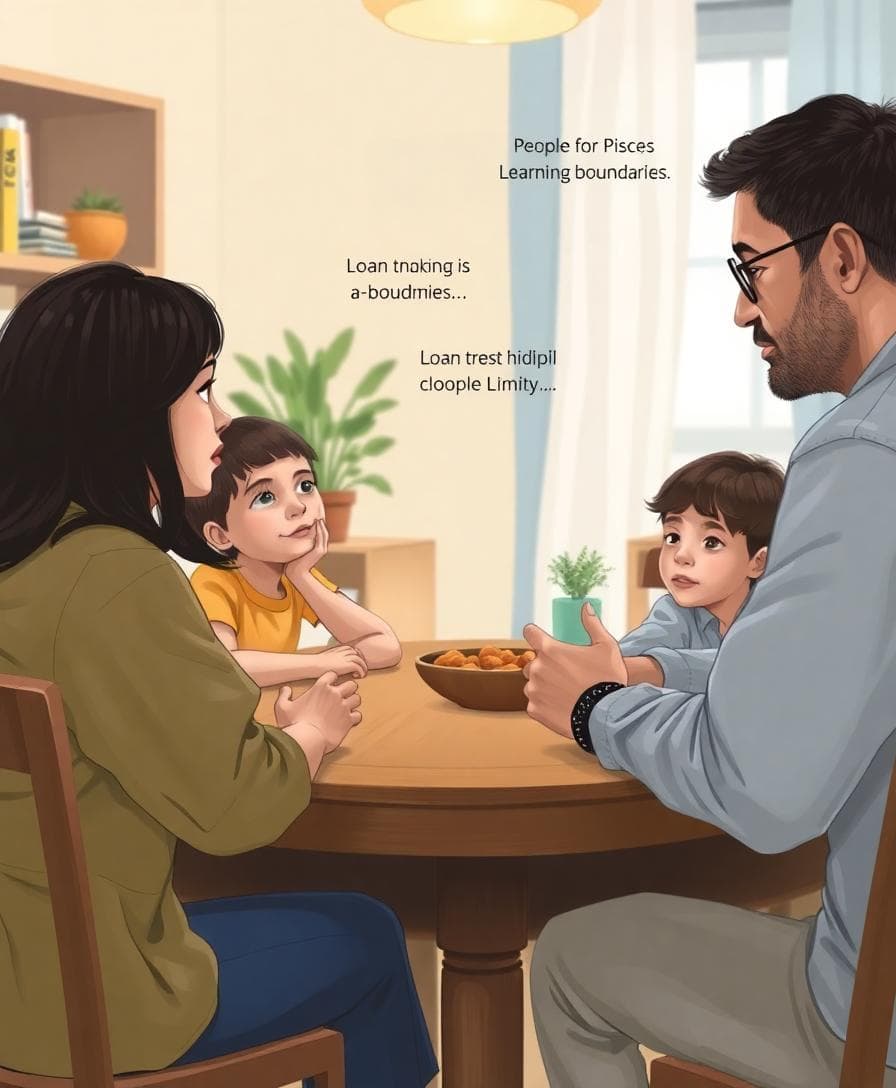 Image description: 一位溫暖的家庭對話場景,成員圍坐在起居室,表情專注而彼此理解。Image generated by AI.