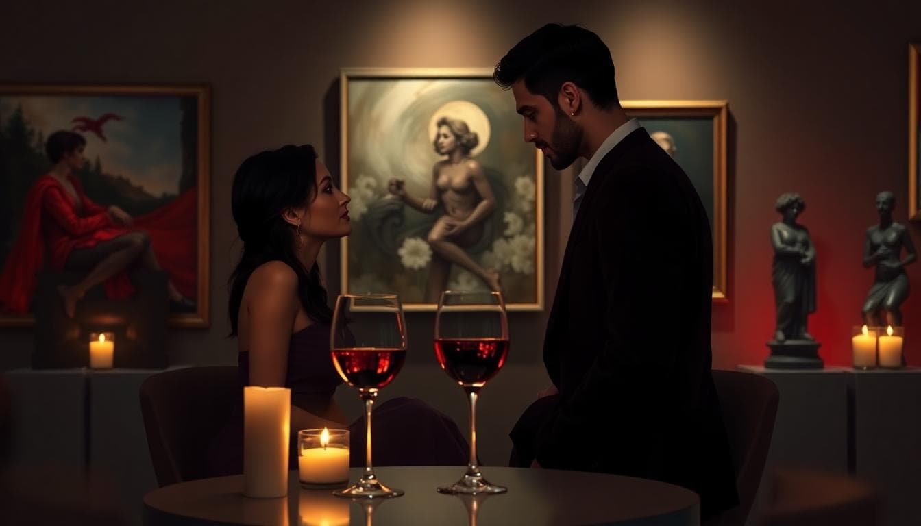 天蠍座深度對話的室內約會場景