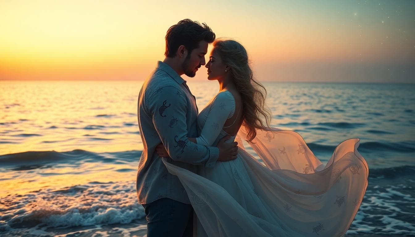 浪漫海岸情感場景