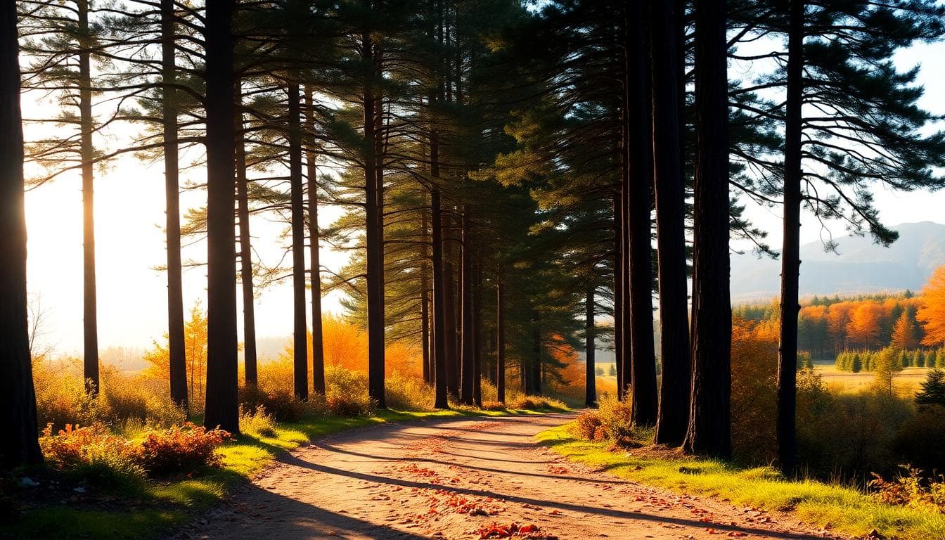 寧靜秋日森林小徑