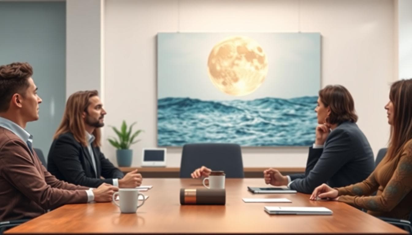 A serene office scene for effective communication