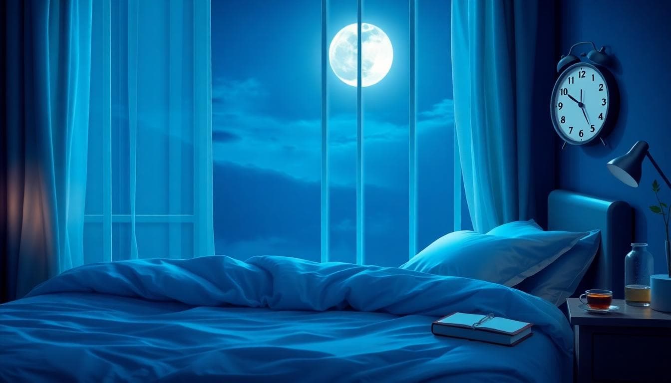 Serene moonlit bedroom for bedtime balance