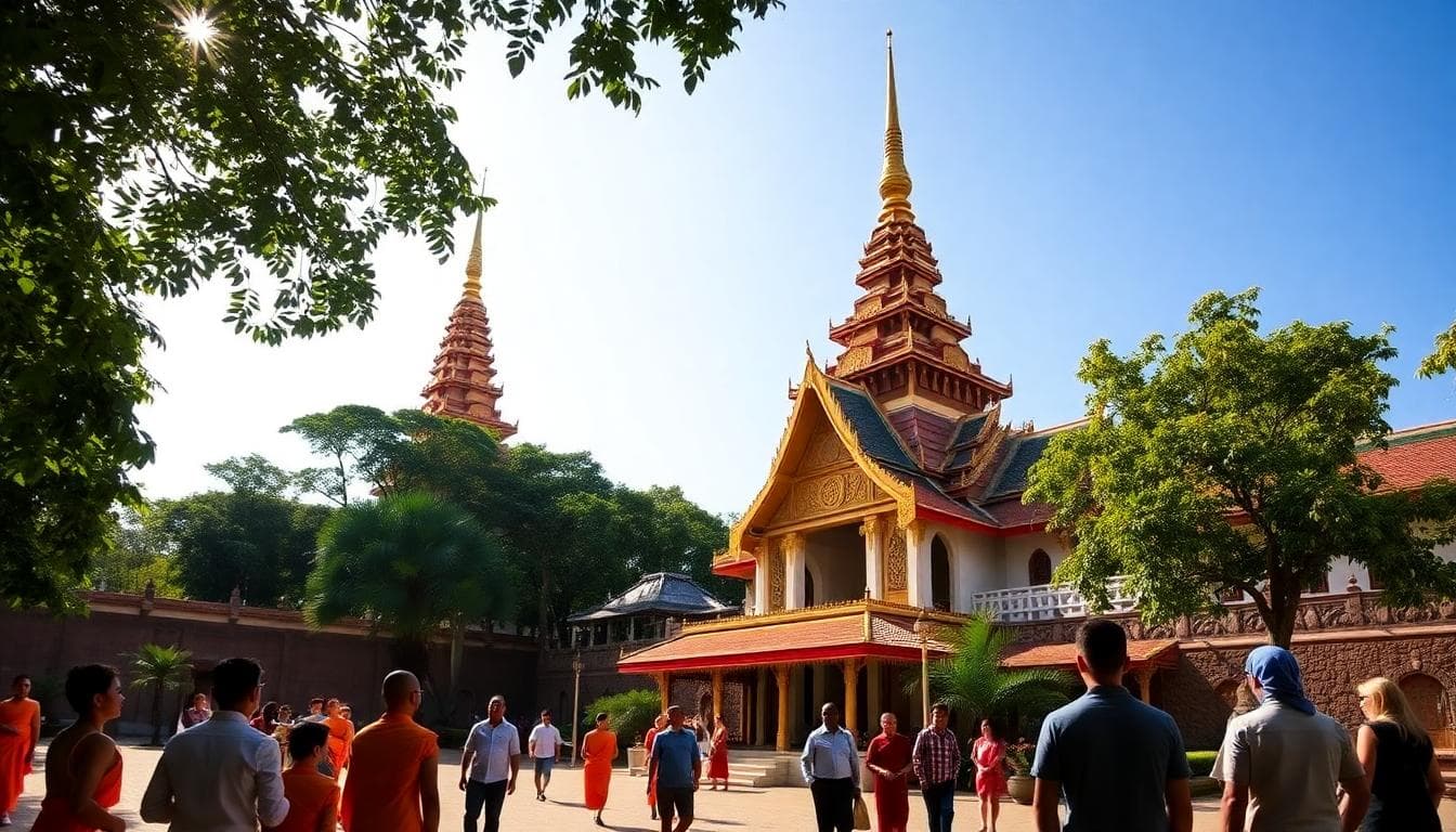 帕辛寺與契迪龍寺的經典風貌，晨光與古牆的對比