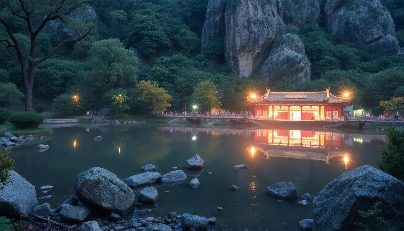 一群遊客在台中街頭使用手機查詢交通資訊，周圍有城市建築和綠樹，陽光充足，展現解決出遊疑慮的氛圍。圖片由AI生成。