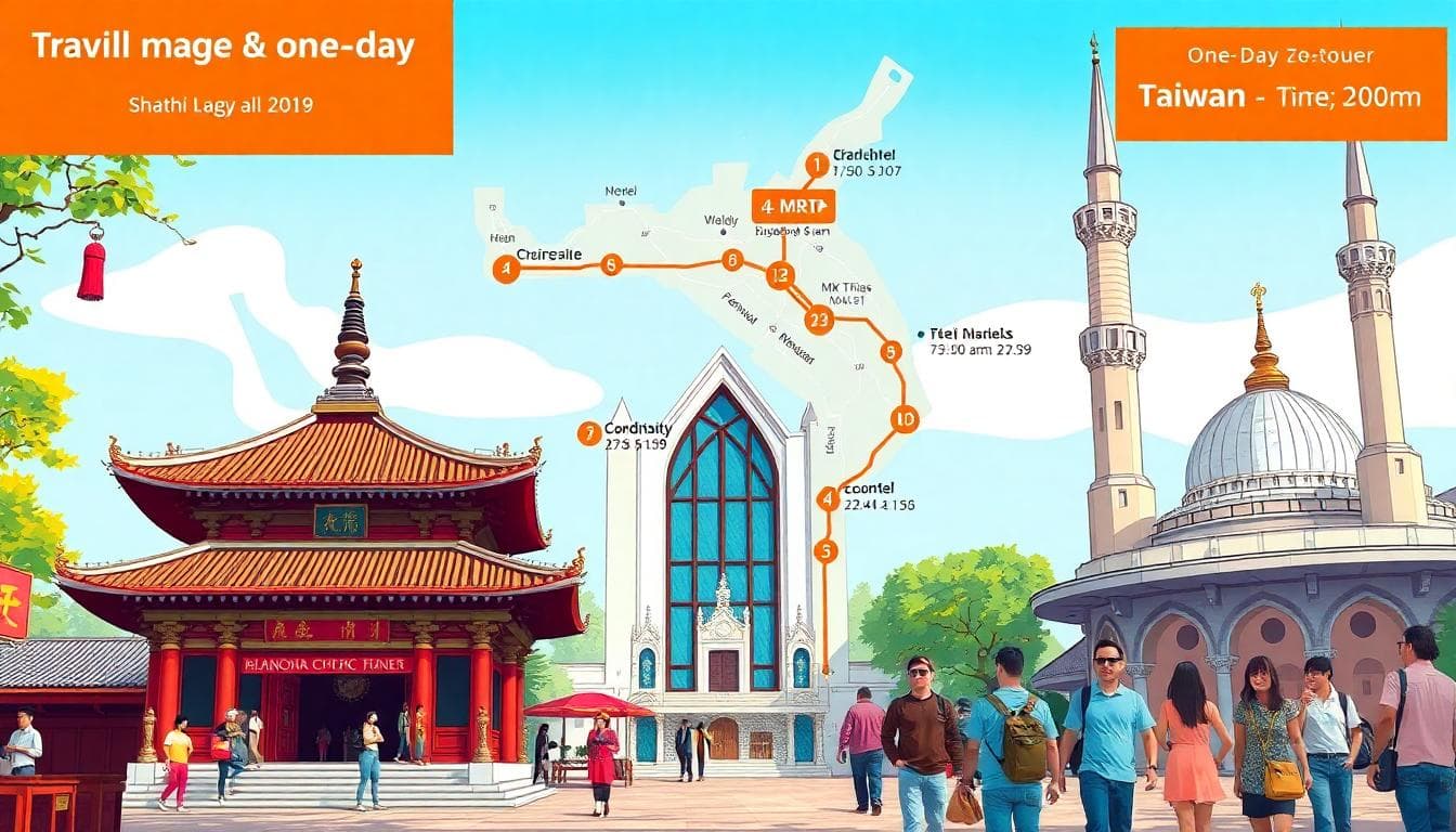 Taipei one-day interfaith travel route