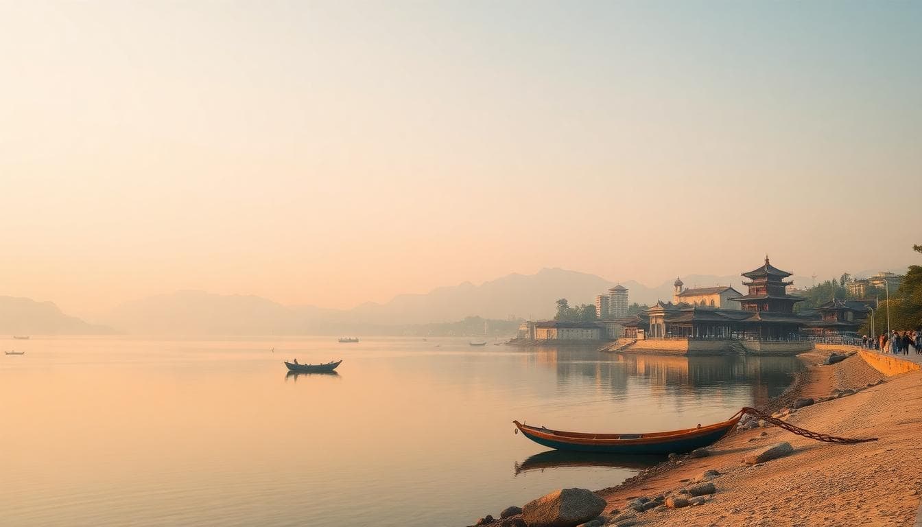 清晨台灣東部海岸賞鯨場景,家庭在船甲板觀察飛旋海豚