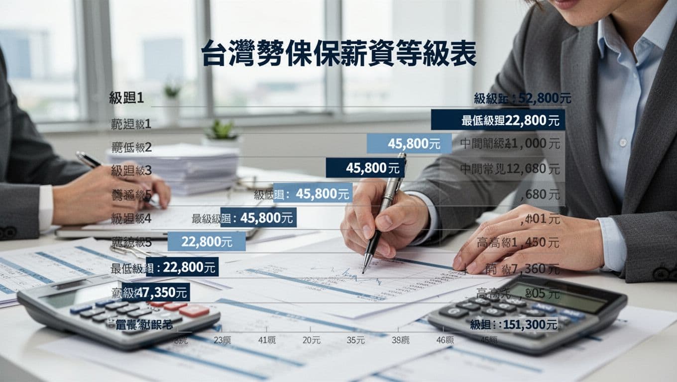 臨時工收入波動時 勞保投保薪資怎麼選才穩妥 投保薪資等級表圖像