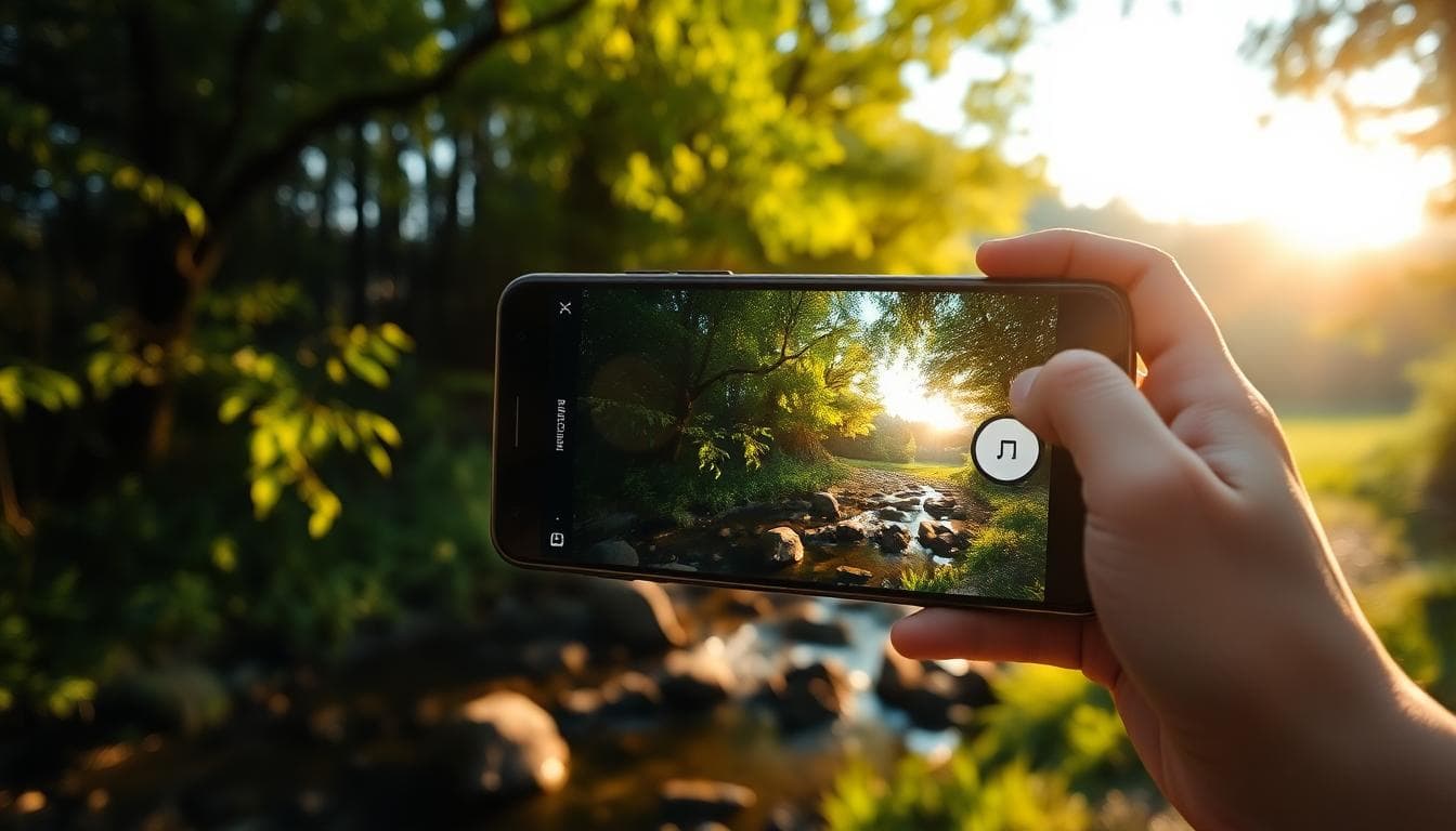 放空步道與溪流構圖示意