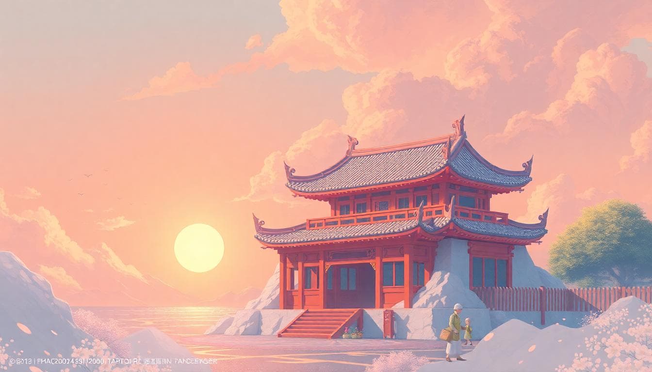 桃園機場觀景台寫實風格圖像