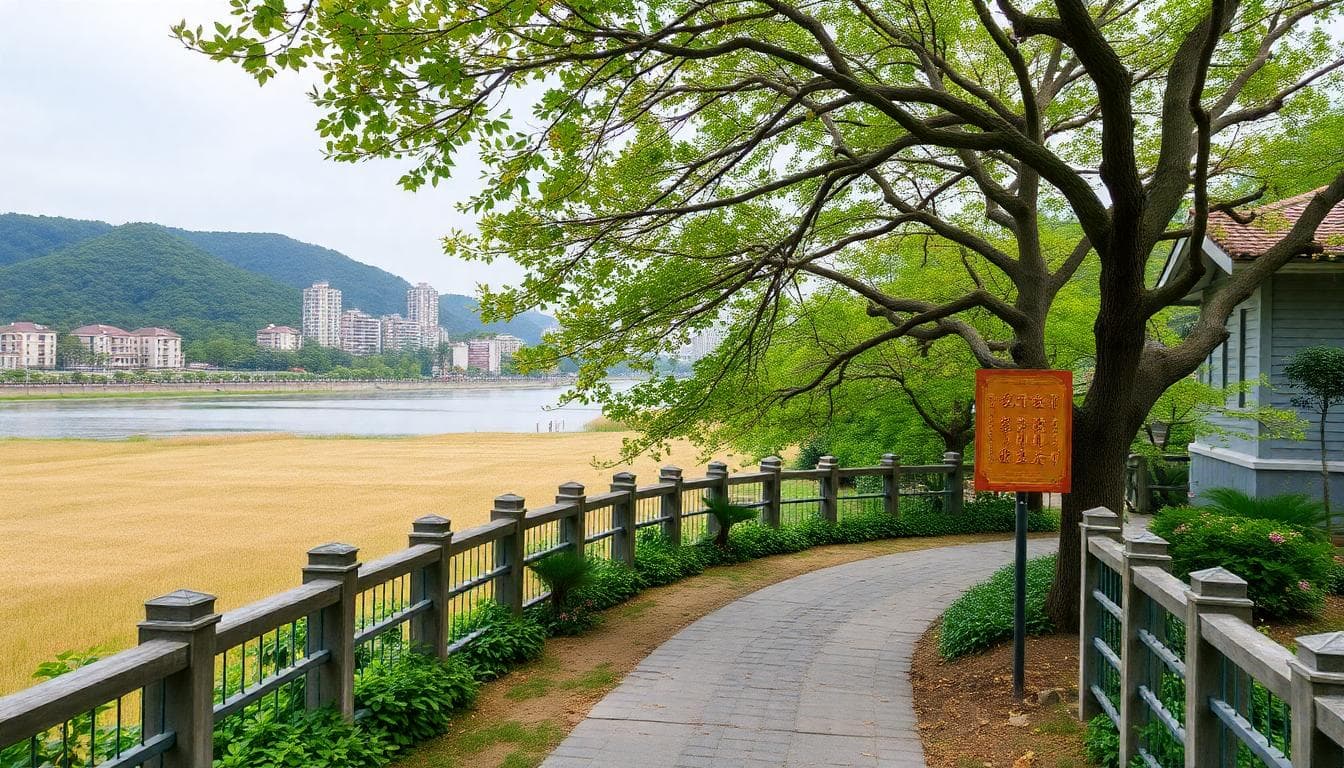 太魯閣國家公園櫻花步道，粉紅花海與峽谷