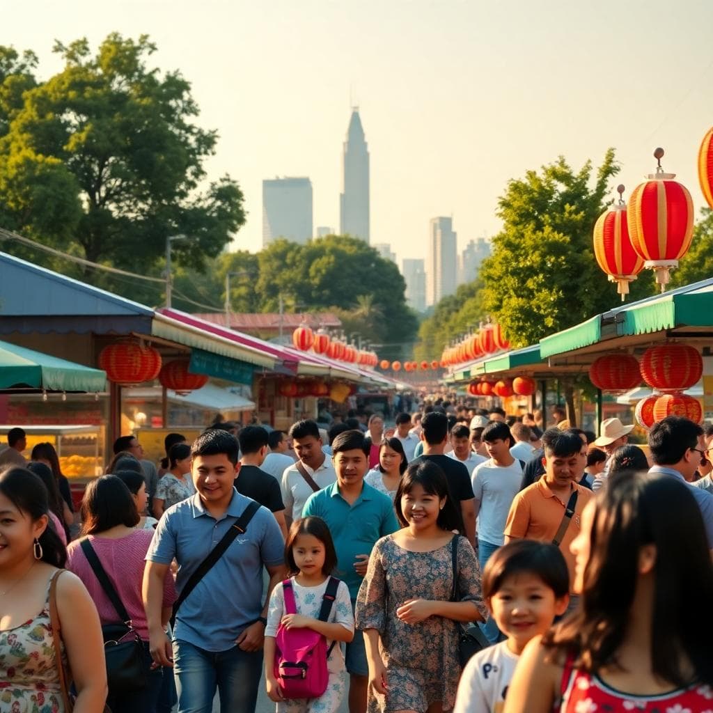 春日花毯與城市景觀